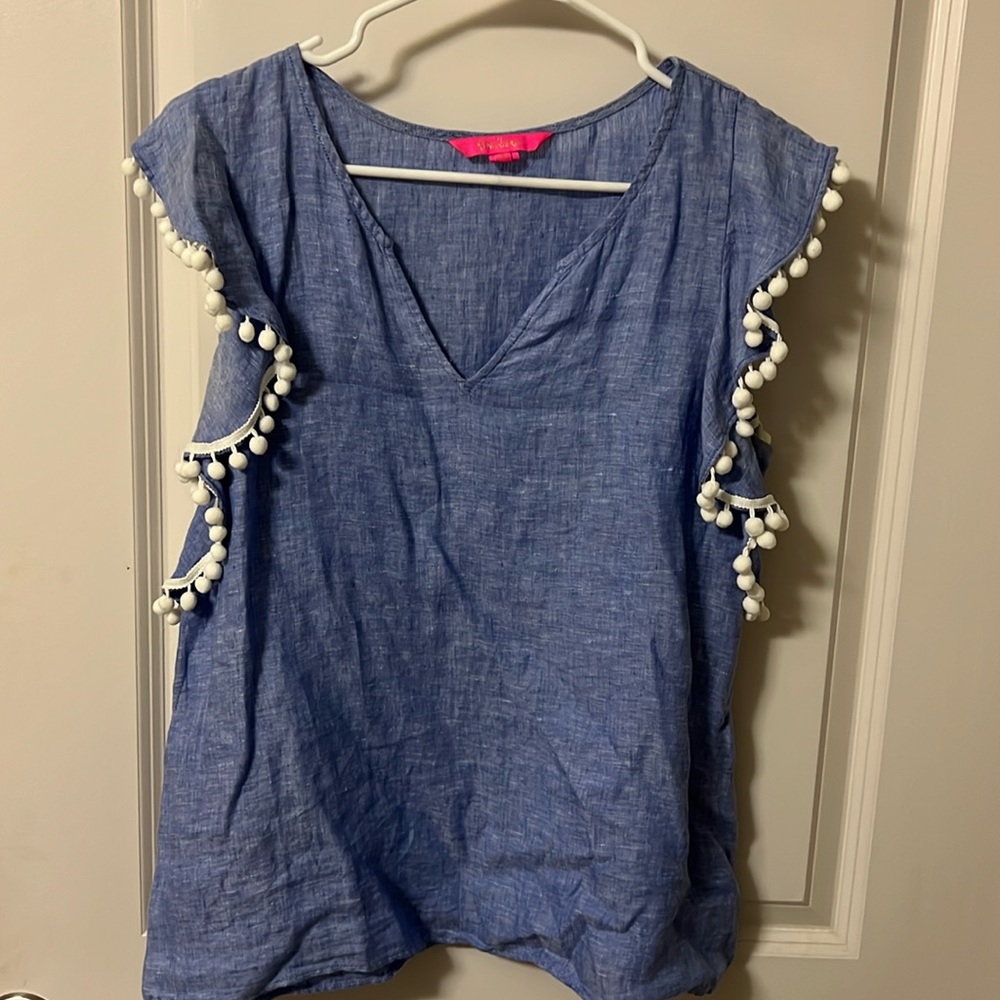 Lilly Pulitzer Ruffle Sleeve tank